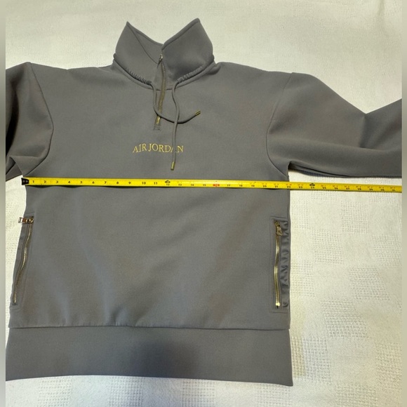 NEW Nike Air Jordan Remastered 1/4 Zip Grey Pullover Size Medium - Picture 11 of 14